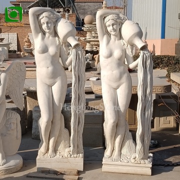 Statue di donna primaverile di marmo occidentale