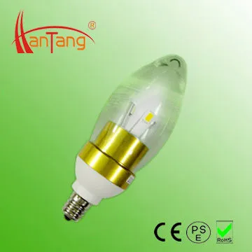 Imported Brands 3w Dimmable Golden Led Candle Light Bulb With Pc Lens For Market