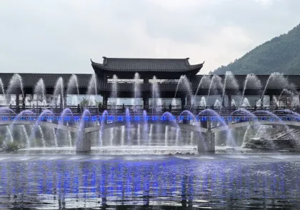 Outdoor Bridge Waterfall Fountain