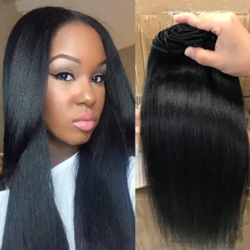 Yaki straight hair extensions clip in set,hair extension clip in 100% remy hair long, human hair extensions clip ins
