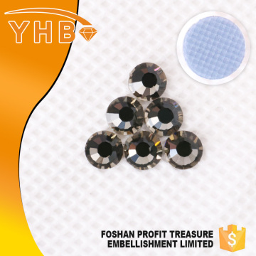 YHB Fast delivery luxury flat back SS4 Black Diamond glass stones for clothes decoration