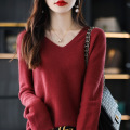 Fashion Simple Solid Color V-neck Reversible Sweater