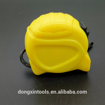 Single rubbered lock model ABS case steel measuring tape