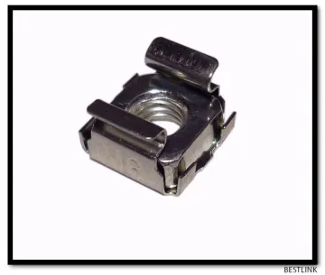Nickel plated or white zinc plated M6 cage nut