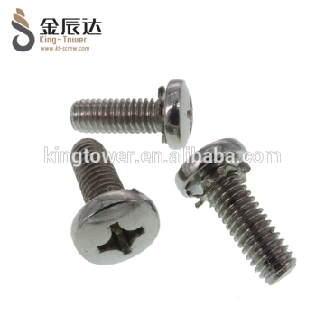 cross recess pan head sem screw with captive washer