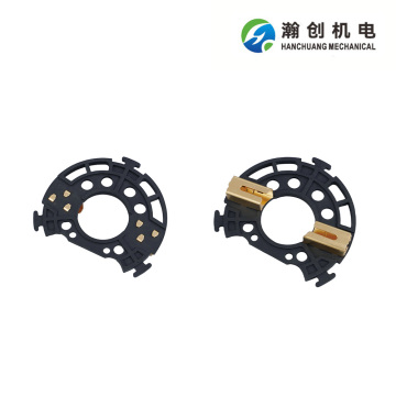 Vehicle air conditioning brush frame warm air motor