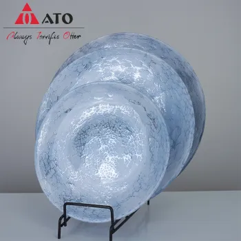 Cracked ice pattern Salad Platter Serving Plate Home