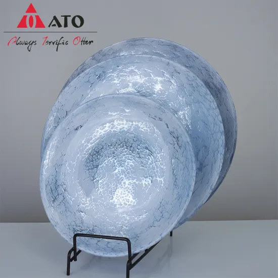 Cracked ice pattern Salad Platter Serving Plate Home