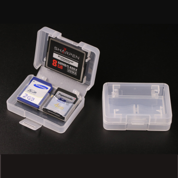 WEISHENG Multi 4 Slots CF SD Card Holder SD Memory Cards Small Memory Micro Card Boxes TF MMC Card Case Plastic
