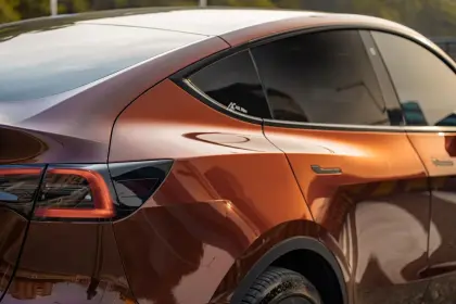 Liquid Metal Brown Vinyl Car Wrap Film 1.52*18M