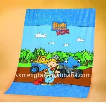 Micro Polar Fleece Cartoon Printed Child Blanket/Throw with Toy Applique