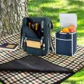 Camping Fishing Folding Basket picnic With Cooler Bag