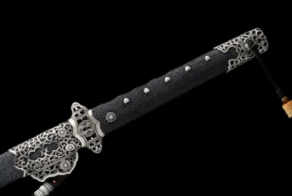 Tang Dynasty Sword Tang Dao White Copper Carving