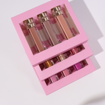 ขายส่งฉลากส่วนตัว Fruite Scent High Shine Vegan Lip Gloss Kit