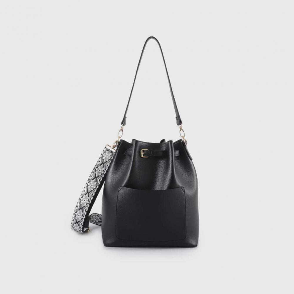 Drawstring PU Leather Bag