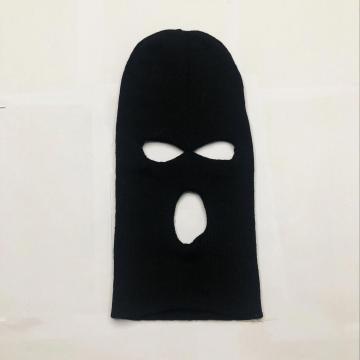 Wholesale Black Customizable Promotional Acrylic Knitted Beanie Balaclava