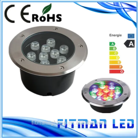 9w ip68 round waterproof rgb change underground led paving light