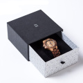 Schublade Folie benutzerdefinierte Logo Packing Watch Box Schwarz