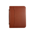 Zipper Loose Leaf A4 Leather File Folder Pu Custom Portfolio