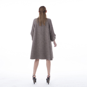 Fashionable camel cashmere coat