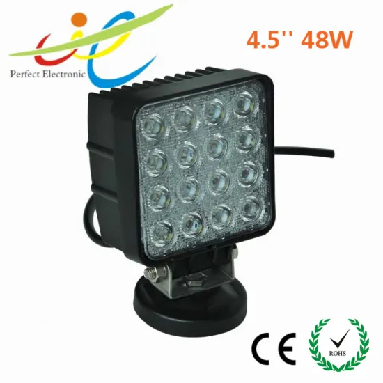 Truck accessories square 48w super bright led working light, epistar 48w led work lamp 24 volt 12V