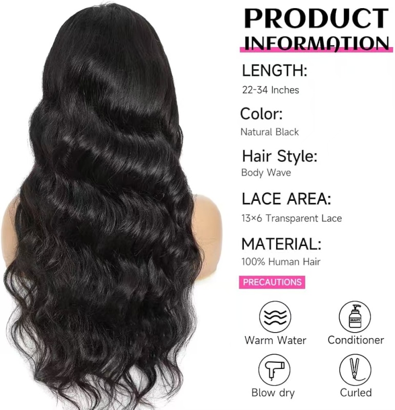 Virgin Human Hair Lace Front Wig Brazil