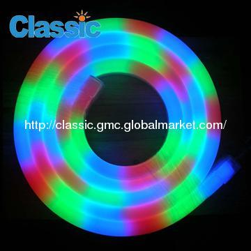 3.9-6.2w bộ thu lôi chống thấm đầy màu sắc 12-240v RGB linh hoạt LED ánh sáng Neon