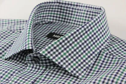 Men's Autumn Pure Cotton Small Checkered Shirt