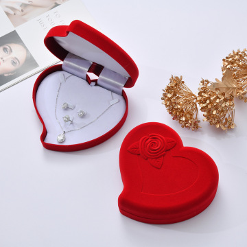 A1 High End Luxury Velvet Jewelry Boxes - Red Gift Box for Necklaces, Pendants, and Rings