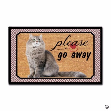 Custom Funny Printed Doormat Please Go Away DecorFunny Printed Doormat Indoor/Outdoor Door Mat 18 Inch by 30 Inch Non-woven Fabr