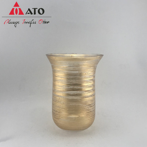 Flower Container Custom Shape Gold Plated Flower Vases