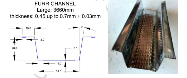 Furring channel shaping machine