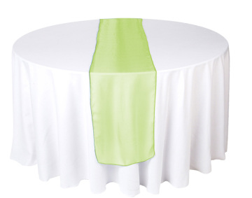 Apple Green Organza Table Runner
