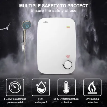 230V 3600W 3L Per Min Tankless Bathroom Electric Hot Water Heater