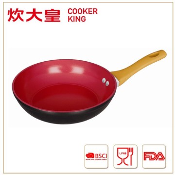 30cm forged aluminium induction frying pan with color ceramic coating