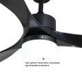 Modern acrylic black intelligent ceiling fan light