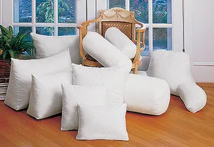 Rose white duck feather cushion 