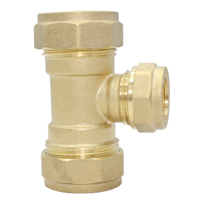 Compression Brass Reducing Tee