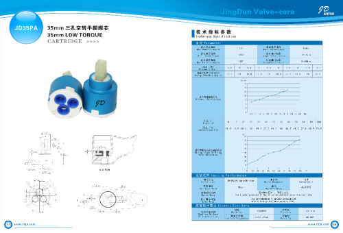 P.37 JD35PA plastic ceramic mixing cartridge for faucets