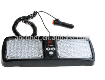 6 Colors 86pcs led Super Bright Car Truck Visor Strobe Flash Light Panel 86w led warning lights
