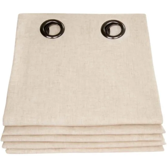 Blackout Curtains: Fashionable Faux Linen Fiber Curtains from Pakistan