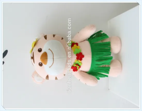 Decorative plush toys friend gifts Lovely Colorful Hawaii Series- Girl in hola skirt