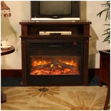 Wall-Mounted Wood Burning Electric Fireplace with Crystal Mantel in Egypt