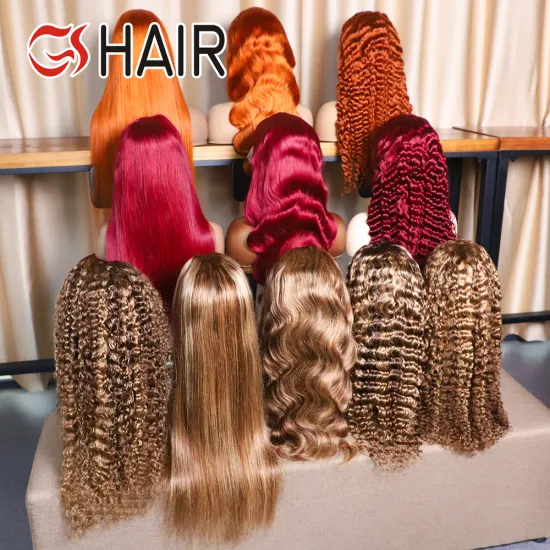 Highlight Colored Bone Straight Human Hair Wigs