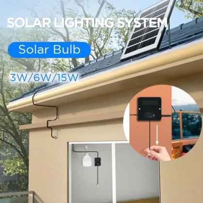 Anern LED Emergency Rechargeable Solar Bulbs with Panel for Home