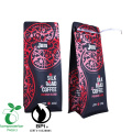 Stand up Zipper Coffee Plastic Packaging Bag with Flat Bottom