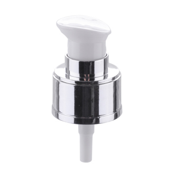 Plastic UV coated metallized silver 24 mm lotion liquid cream serum pump