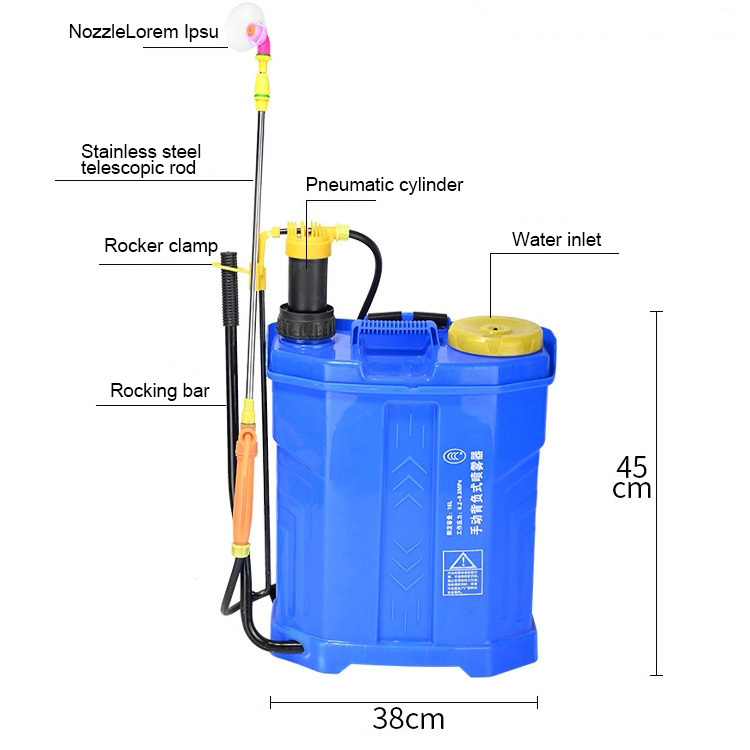 1.6L manual spray agricultural disinfection backpack sprayer pesticide spraying high pressure spray