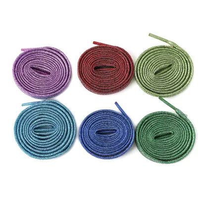 Wholesale Glitter Shiny Athletic Running Shoes with Flat Glitter Laces