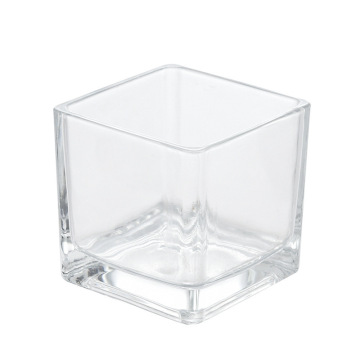 Square Clear Glass Candle Jar - New Romantic Colored Glass Aromatherapy Candle Cup Manufacturer